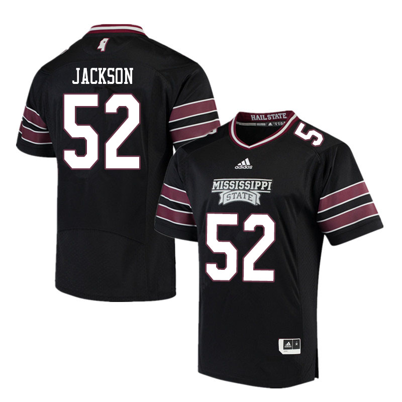 Men #52 Grant Jackson Mississippi State Bulldogs College Football Jerseys Sale-Black - Click Image to Close